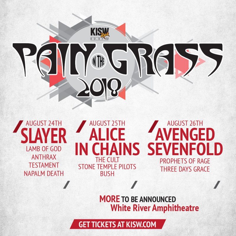 KISW announces massive Pain In The Grass Lineup featuring Alice In