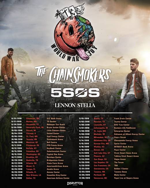 The Chainsmokers With 5sos And Lennon Stella Coming To Tacoma Dome